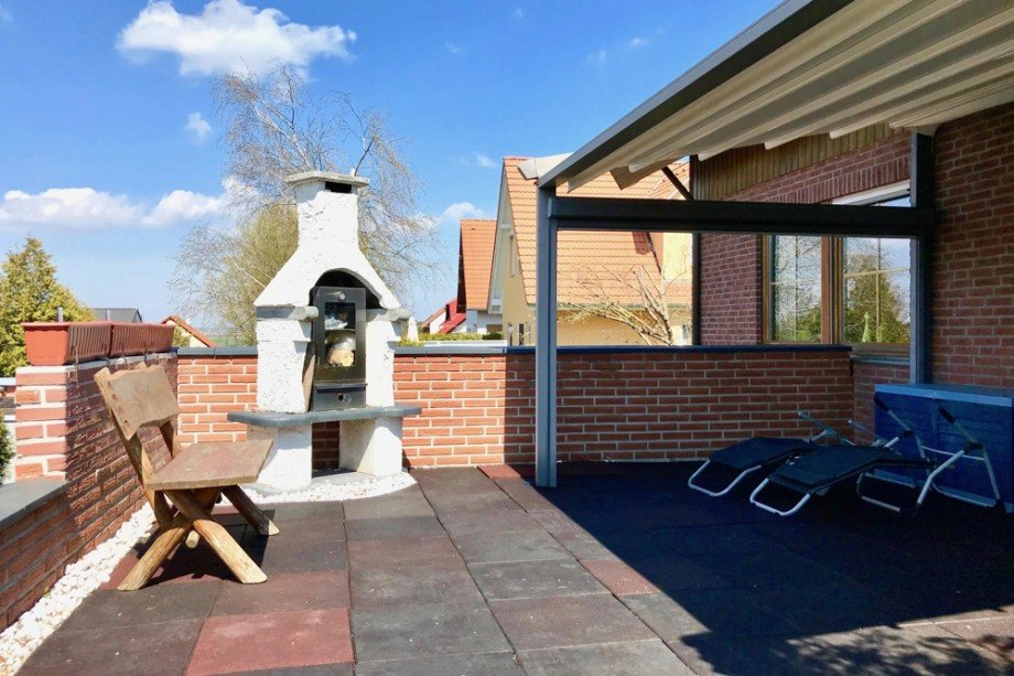 Terrasse mit Teil�berdachung Einfamilienhaus Arnstadt/ Marlishausen