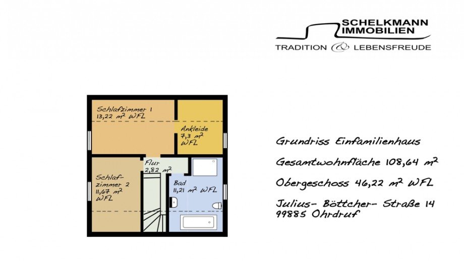 Grundriss OG Einfamilienhaus Ohrdruf