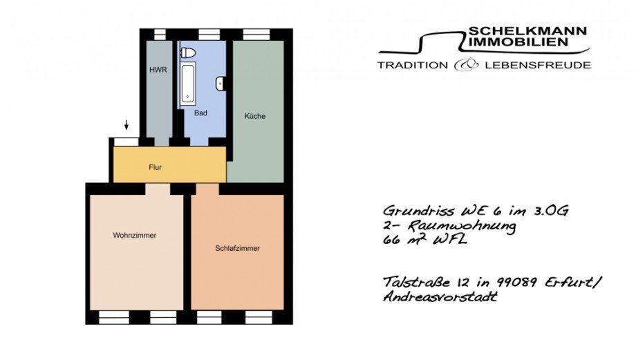 Grundriss WE 6 Etagenwohnung Erfurt