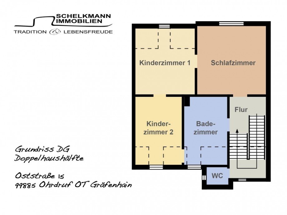 Grundriss Dachgeschoss Gr�fenhain Doppelhaush�lfte Gr�fenhain/ Ohrdruf