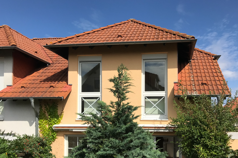 R�ckansicht Doppelhaush�lfte Erfurt/ Salomonsborn