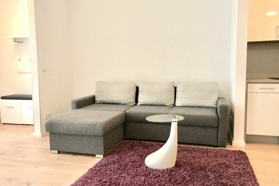 Wohnzimmer mit cleanem Chic Erdgeschosswohnung Erfurt
