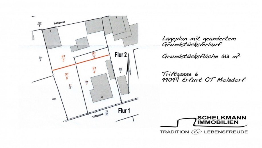 Lageplan Triftgasse 6 in Erfurt Molsdorf Einfamilienhaus Erfurt / Molsdorf