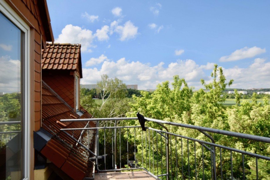 Balkon mit Weitblick Dachgeschosswohnung Erfurt