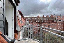 Balkon an der K�che Familienfreundliche Maisonettewohnung mit Balkon & EBK in der Kr�mpfervorstadt