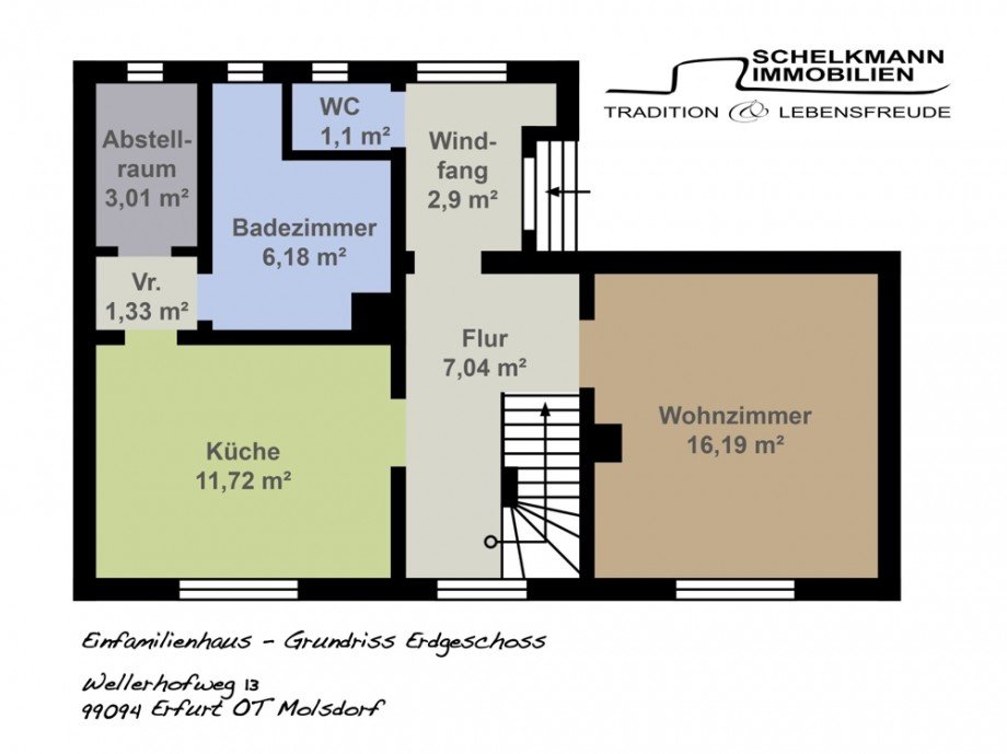 Grundriss Erdgeschoss Einfamilienhaus Erfurt