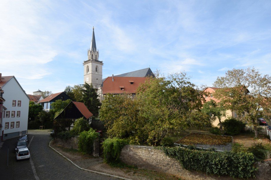 Blick aus dem Schlafzimmer Etagenwohnung Bad Langensalza