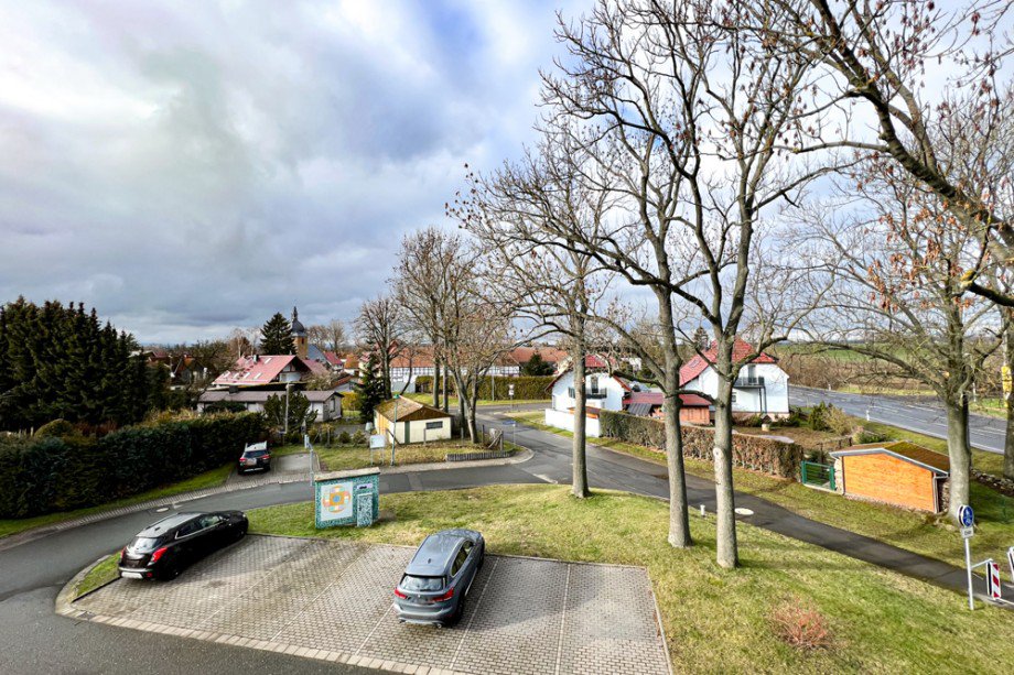 Blick vom Ballkon Dachgeschosswohnung Erfurt/ Gottstedt