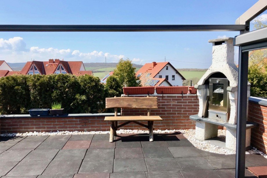 Phantastischer Fernblick von der Terrasse Einfamilienhaus Arnstadt/ Marlishausen