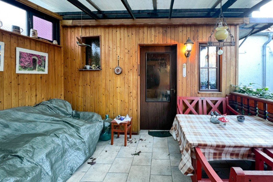 Hintereingang �ber Terrasse Doppelhaush�lfte Unstrut- Hainich /Gro�engottern