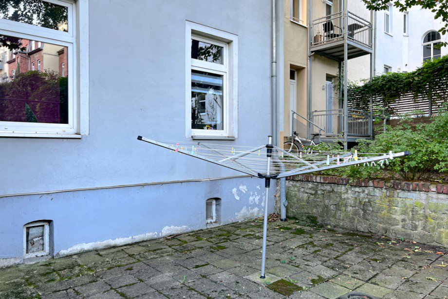 W�scheplatz im Innenhof Etagenwohnung Erfurt / Andreasvorstadt