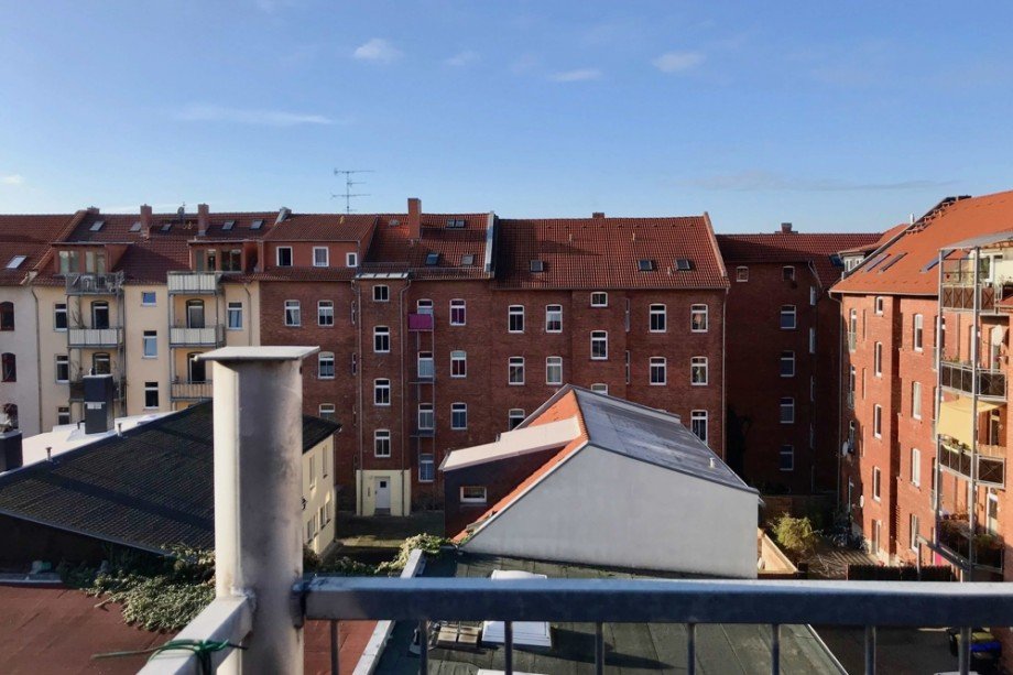 Ausblick vom Balkon Maisonettewohnung Erfurt / Johannesplatz