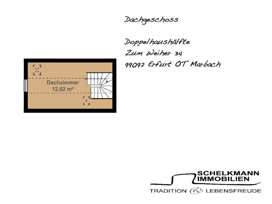 Grundriss DG Doppelhaush�lfte Erfurt