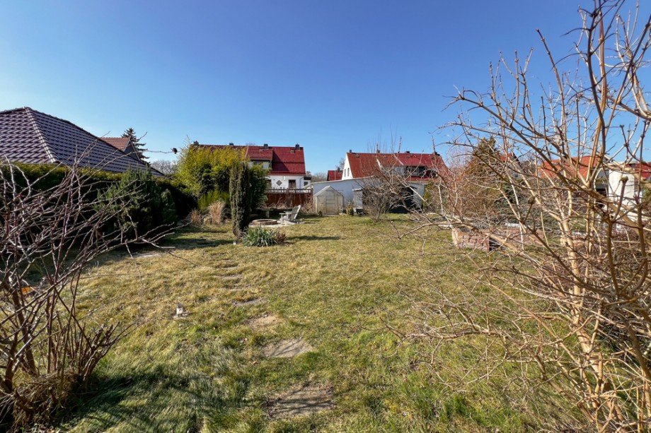 Blick in den Garten Einfamilienhaus Ohrdruf