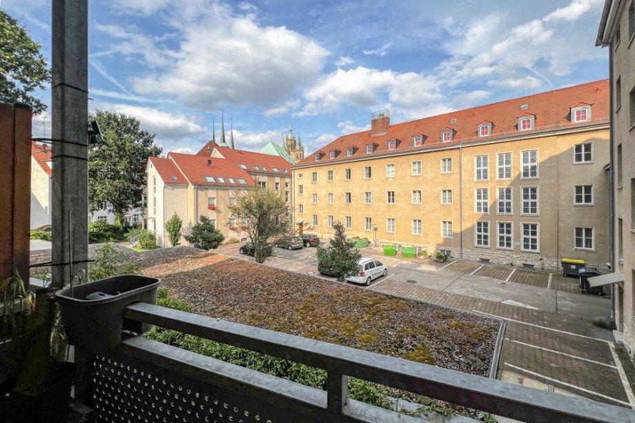 Balkon mit Domblick Etagenwohnung Erfurt / Altstadt