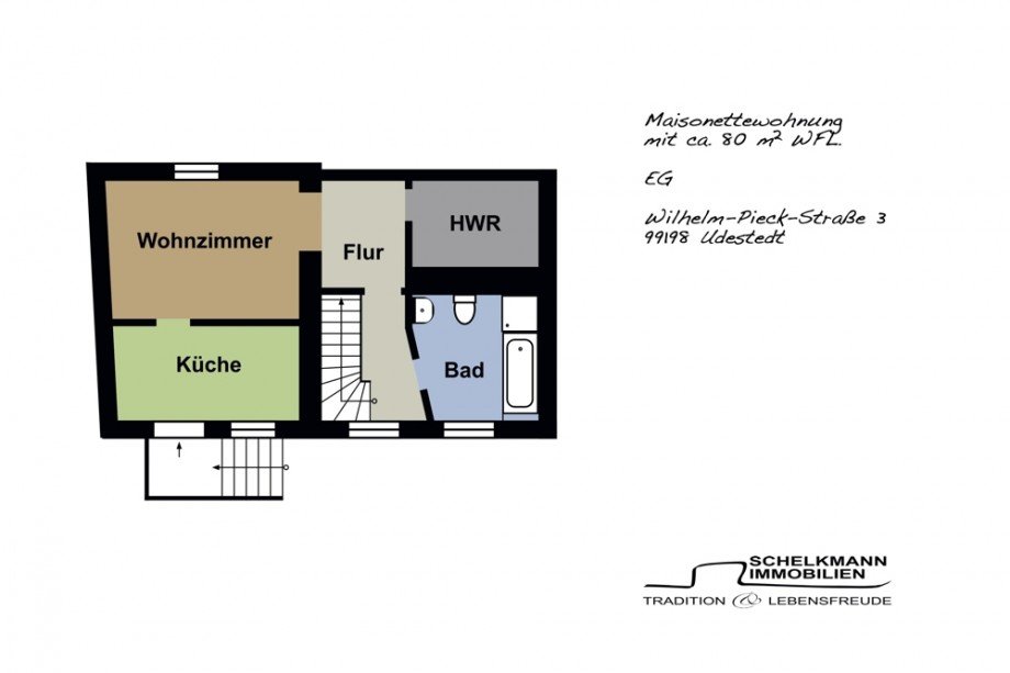 Grundriss_Maisonette EG Maisonettewohnung Udestedt