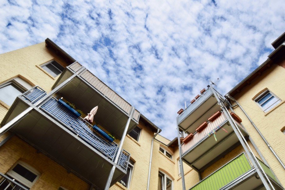 Balkon �ber den Wolken Dachgeschosswohnung Erfurt