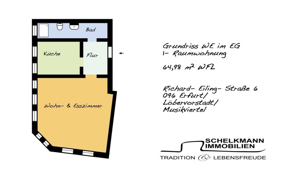 Grundriss Richard Eiling 6 Erdgeschosswohnung Erfurt / L�bervorstadt