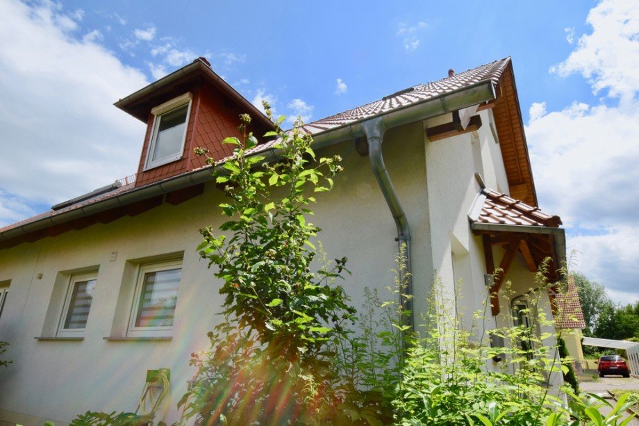 R�ckansicht Doppelhaush�lfte Erfurt