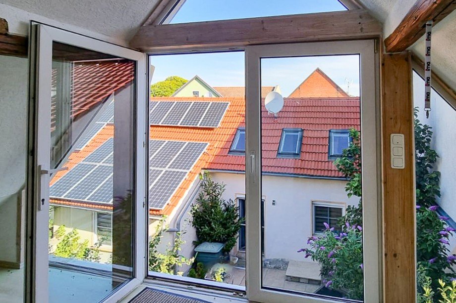 Blick aus OG Scheune Reihenendhaus Am Ettersberg/ Berlstedt