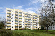 Gartenansicht Am Schleierborn12 Eisenach Sch�n geschnittene Dreiraumwohnung mit Balkon und Einbauk�che