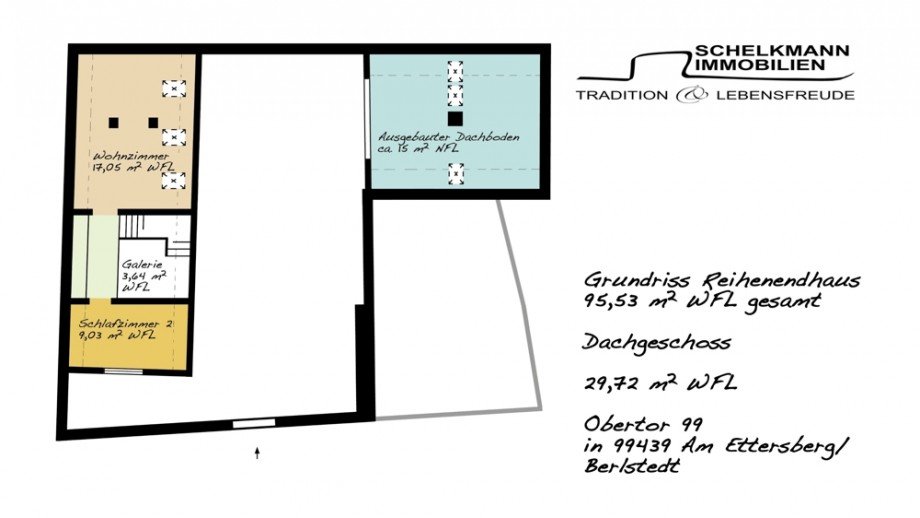 Grundriss Dachgeschoss Reihenendhaus Am Ettersberg/ Berlstedt