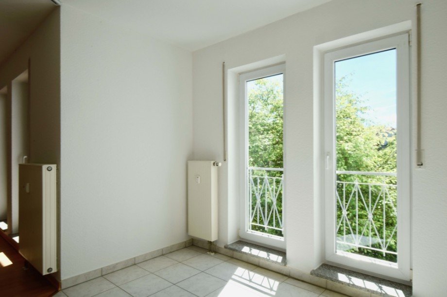 Franz�sische Balkons in der K�che Etagenwohnung Erfurt
