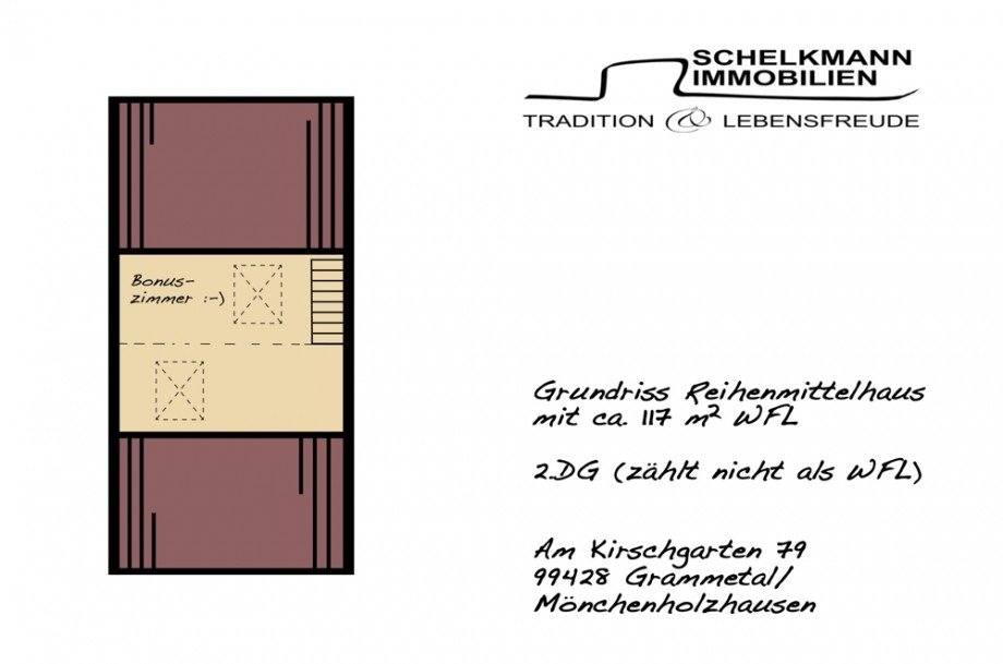 Grundriss 2.DG Reihenmittelhaus Grammetal