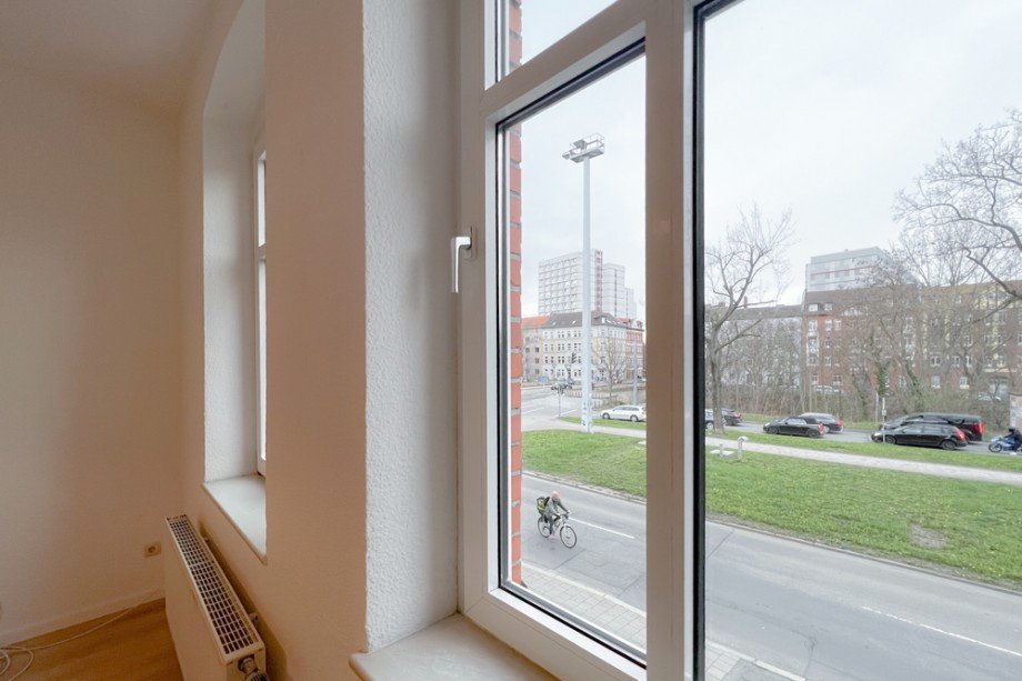 Blick aus dem Schlafzimmerfenster Etagenwohnung Erfurt