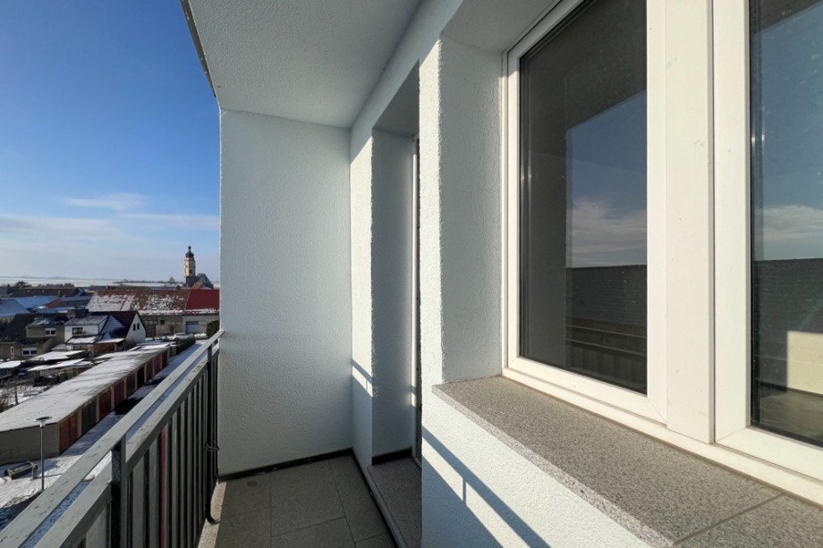 Balkon mit Blick zur Altstadt Etagenwohnung Buttst�dt