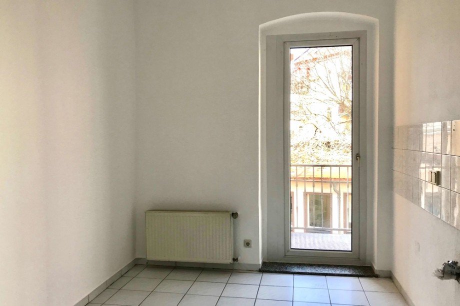 K�che mit angrenzendem Balkon Etagenwohnung Erfurt / Andreasvorstadt