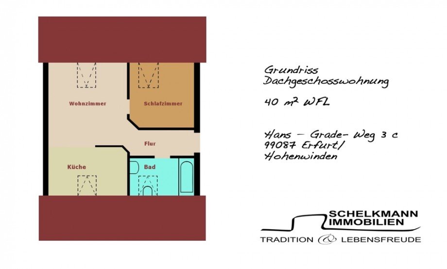 Grundriss DG Dachgeschosswohnung Erfurt