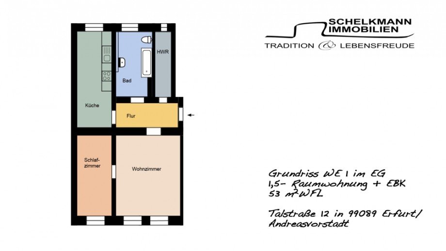 Grundrisse WE1 Talstar�e 12, Erfurt Erdgeschosswohnung Erfurt