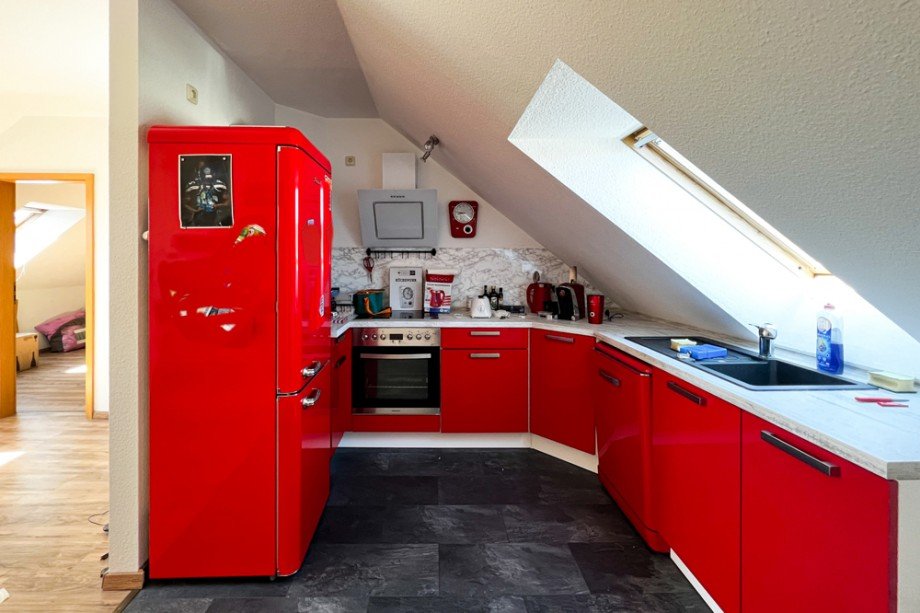 K�che mit Einbauk�che Dachgeschosswohnung Erfurt