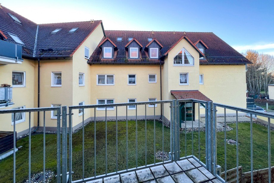 Blick vom Balkon Etagenwohnung Herbsleben