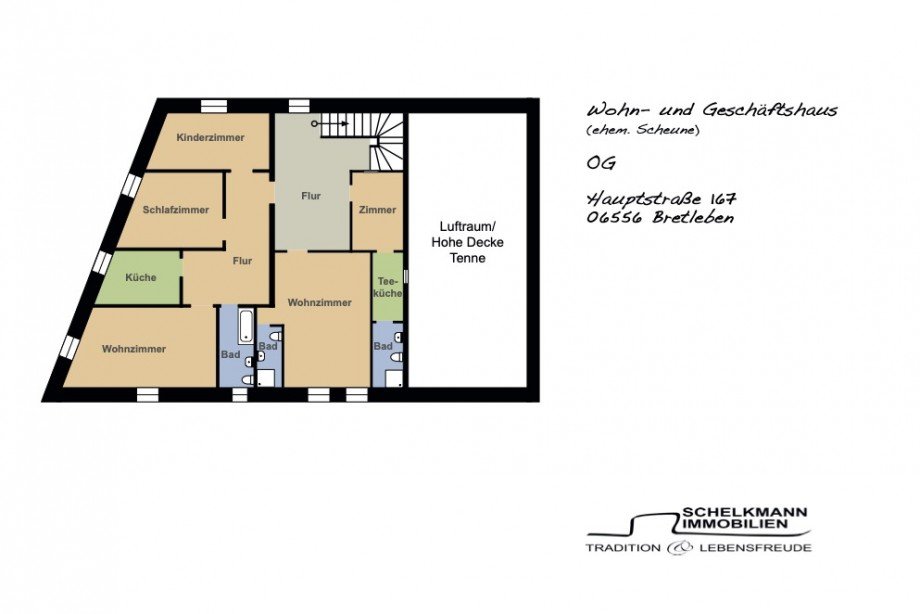 Vermarktungsgrundriss_WGH_OG Mehrfamilienhaus Bretleben