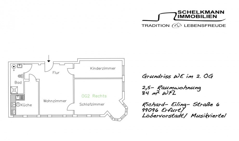 Grundriss Etagenwohnung Erfurt / L�bervorstadt