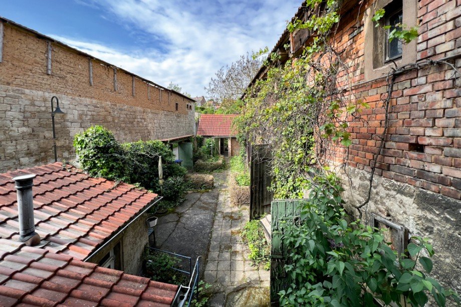 Blick vom OG in den Hof Bauernhaus Gro�heringen