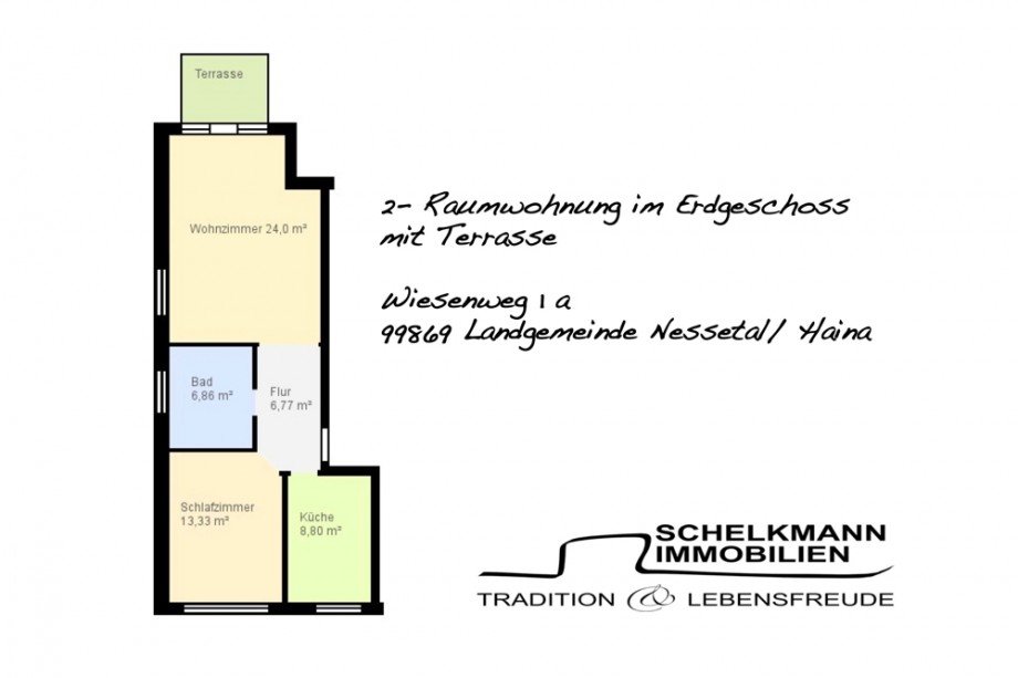 Grundriss Mietwohnung Haina Erdgeschosswohnung Haina