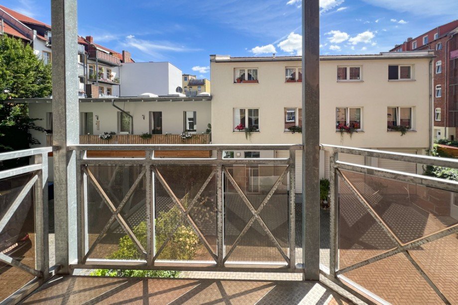 Blick vom Balkon Etagenwohnung Erfurt