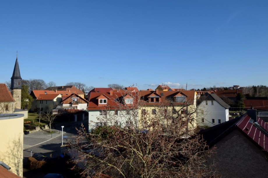 Blick aus dem Galeriefenster Dachgeschosswohnung Erfurt