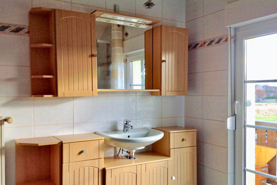 Badezimmer mit Balkonzugang Einfamilienhaus Drei Gleichen OT M�hlberg