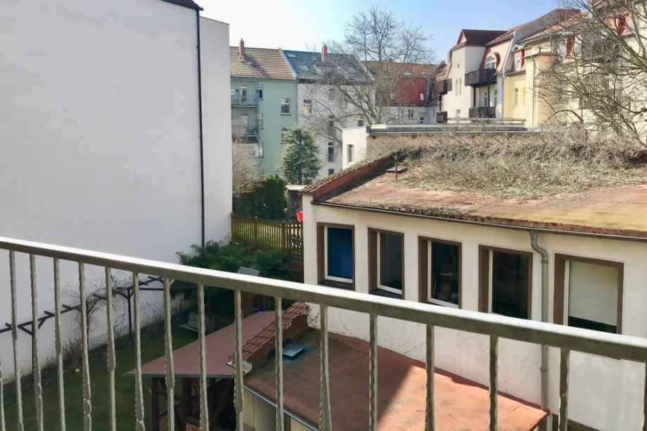 Blick vom Balkon Etagenwohnung Erfurt / Andreasvorstadt
