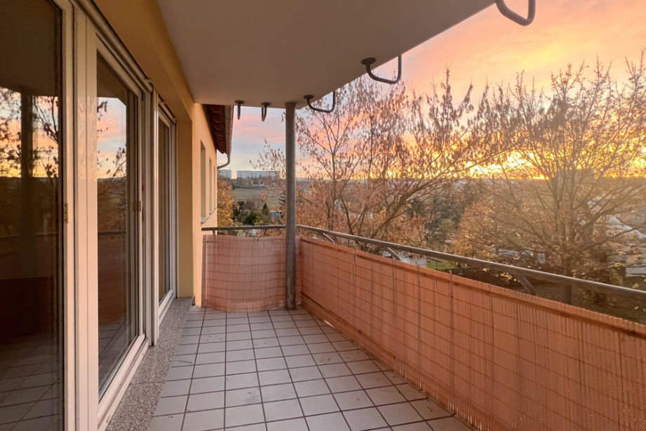 Sonnenuntergang auf dem Balkon genie�en Etagenwohnung Erfurt