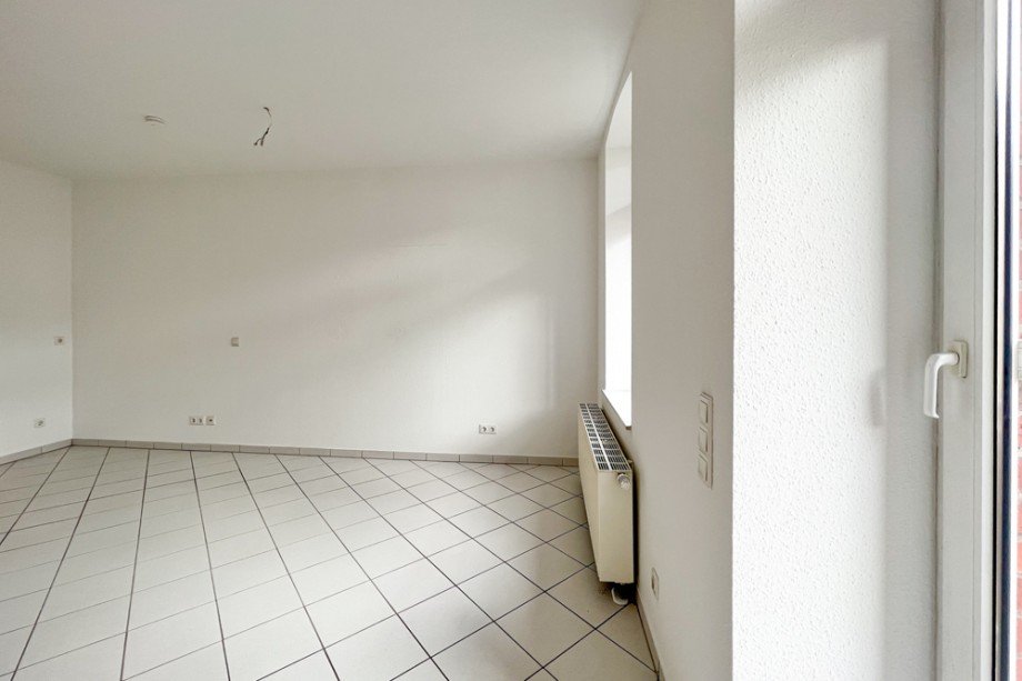 Wohnzimmer pflegeleicht gefliest Etagenwohnung Erfurt