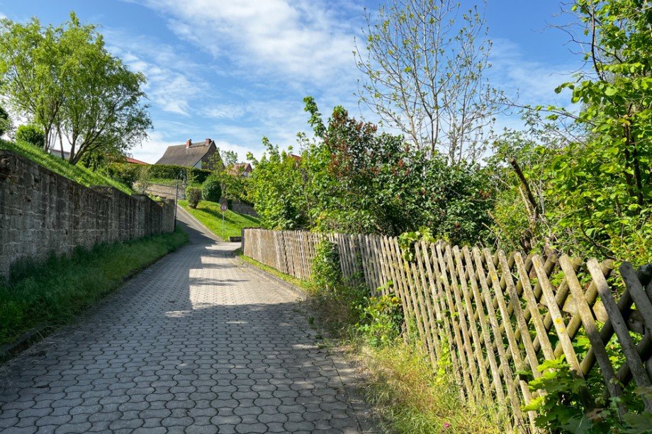 Hintere M�hlstra�e mit Garten Bauernhaus Gro�heringen