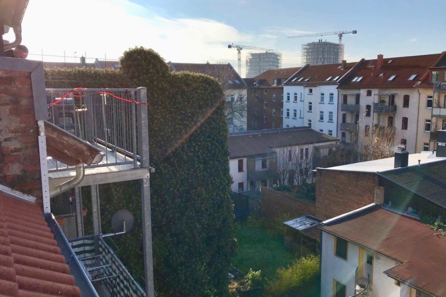 Ausblick Richtung Innenstadt Maisonettewohnung Erfurt / Johannesplatz