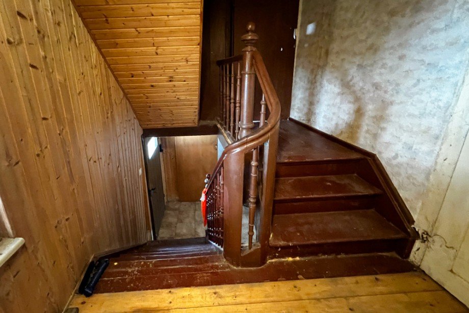 Treppenhaus im Fachwerkanbau Einfamilienhaus Drei Gleichen / M�hlberg