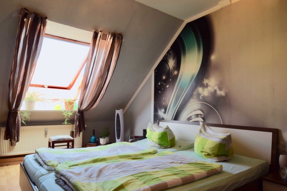 Schlafzimmer Dachgeschosswohnung Erfurt