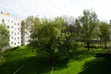 Blick vom Balkon Sch�n geschnittene Dreiraumwohnung mit Balkon und Einbauk�che
